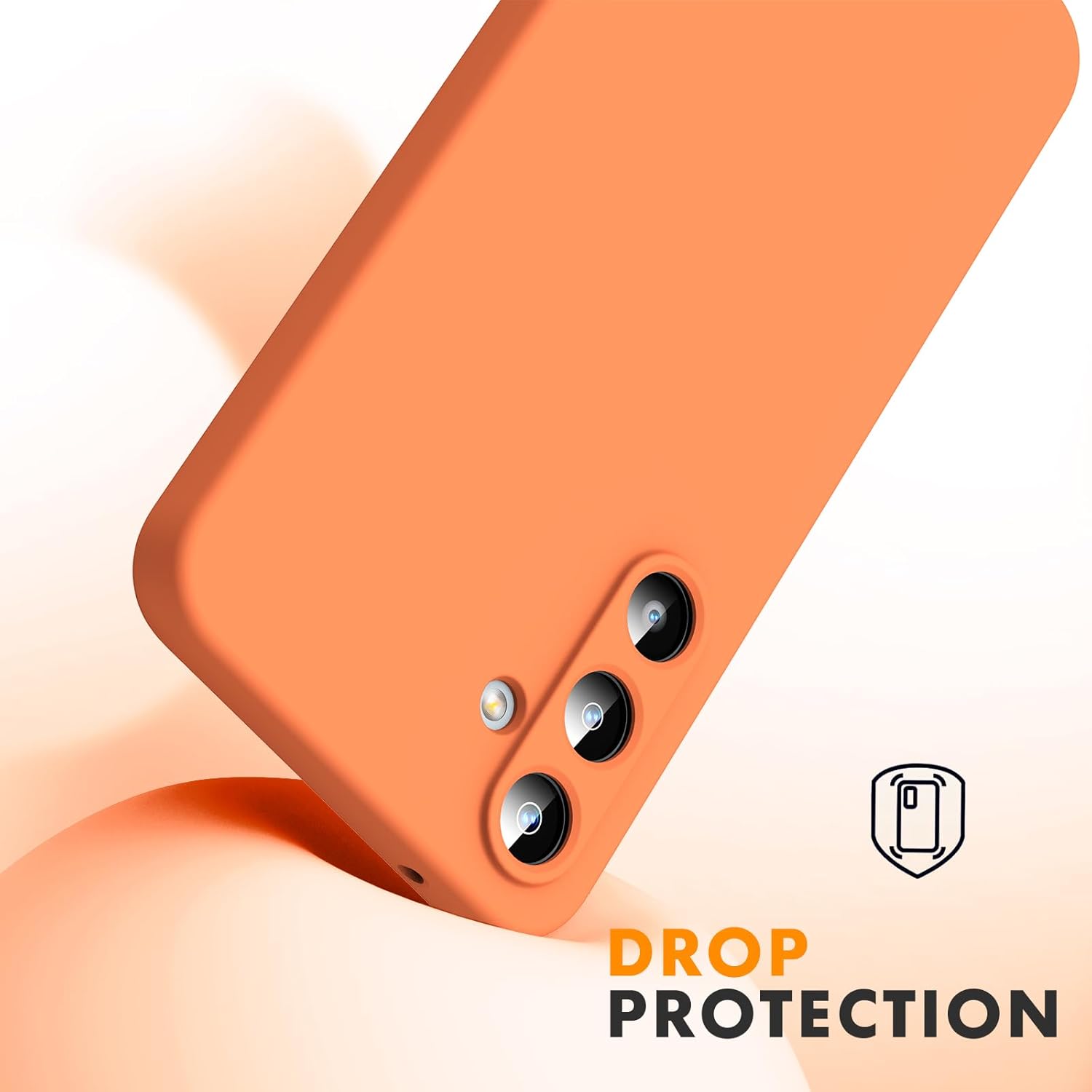 Husa Soft Touch, slim, ALC Mobile, anti soc, compatibila cu Samsung Galaxy A16, Portocaliu Tpu