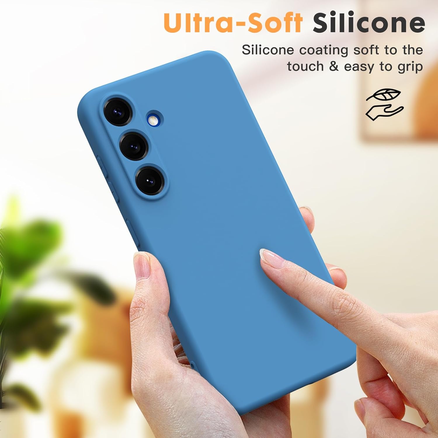 Husa Soft Touch, slim, ALC Mobile, anti soc, compatibila cu Samsung Galaxy S25, Albastru Tpu