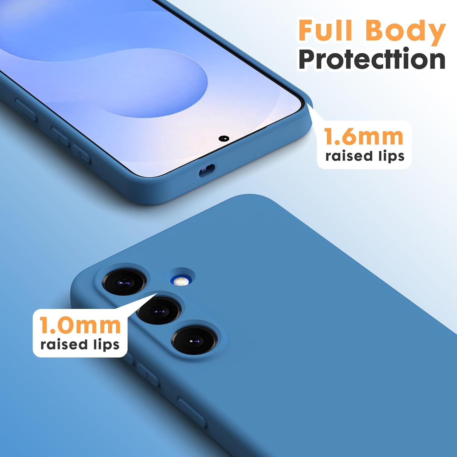 Husa Soft Touch, slim, ALC Mobile, anti soc, compatibila cu Samsung Galaxy S25, Albastru Tpu