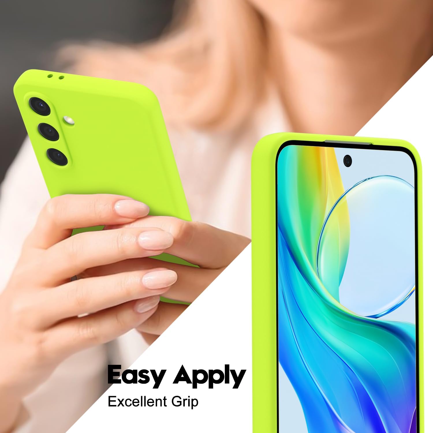 Husa Soft Touch, slim, ALC Mobile, anti soc, compatibila cu Samsung Galaxy S25, Verde Neon Tpu