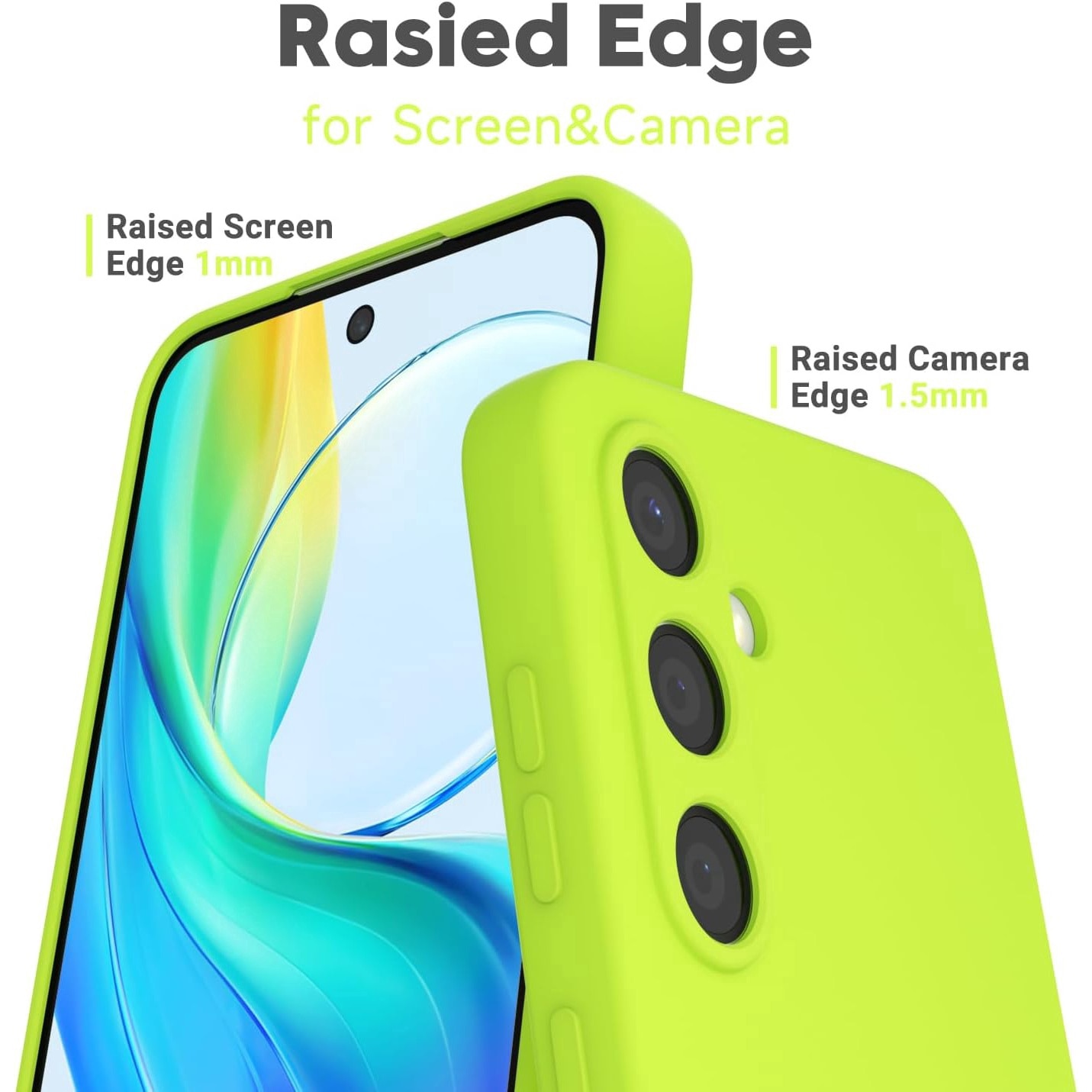 Husa Soft Touch, slim, ALC Mobile, anti soc, compatibila cu Samsung Galaxy A56, Verde Neon Tpu