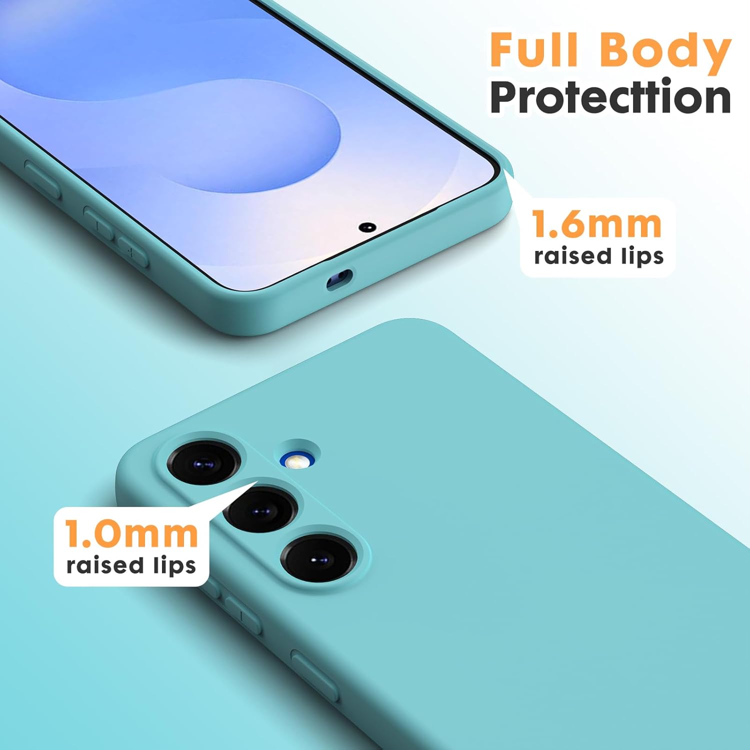 Husa Soft Touch, slim, ALC Mobile, anti soc, compatibila cu Samsung Galaxy A16, Turqoise Tpu