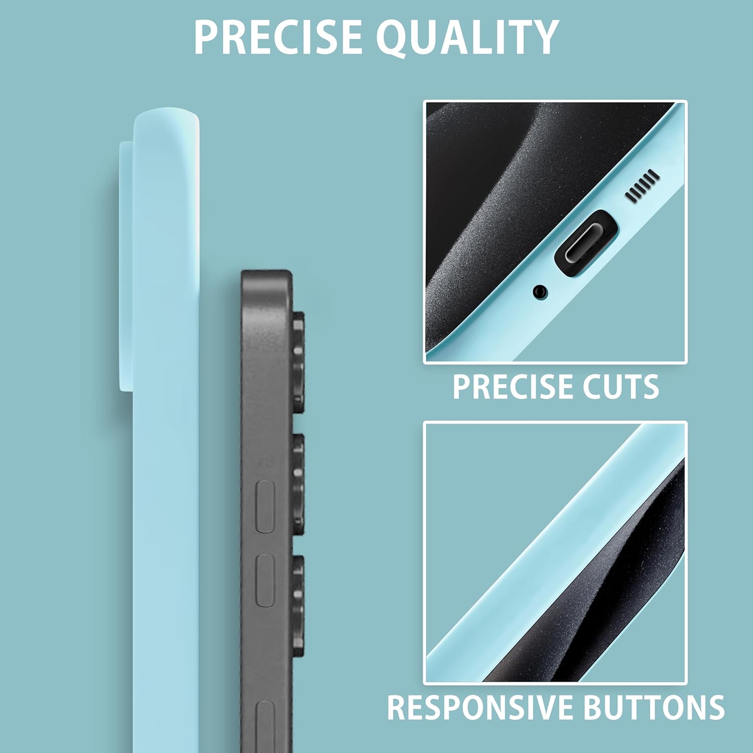 Husa Soft Touch, slim, ALC Mobile, anti soc, compatibila cu Samsung Galaxy A16, Turqoise Tpu
