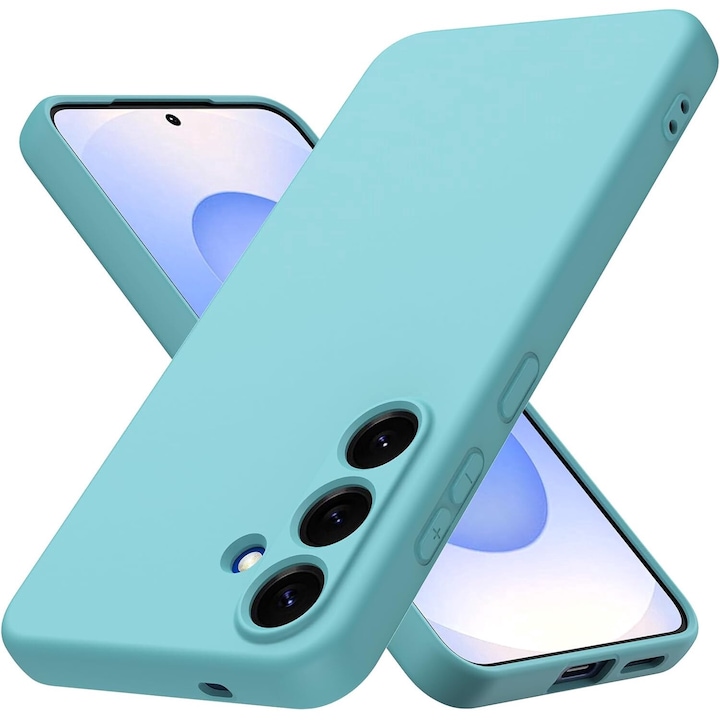 Калъф Soft Touch, тънък, ALC Mobile, противоударен, съвместим с Samsung Galaxy A36, Turquoise Tpu