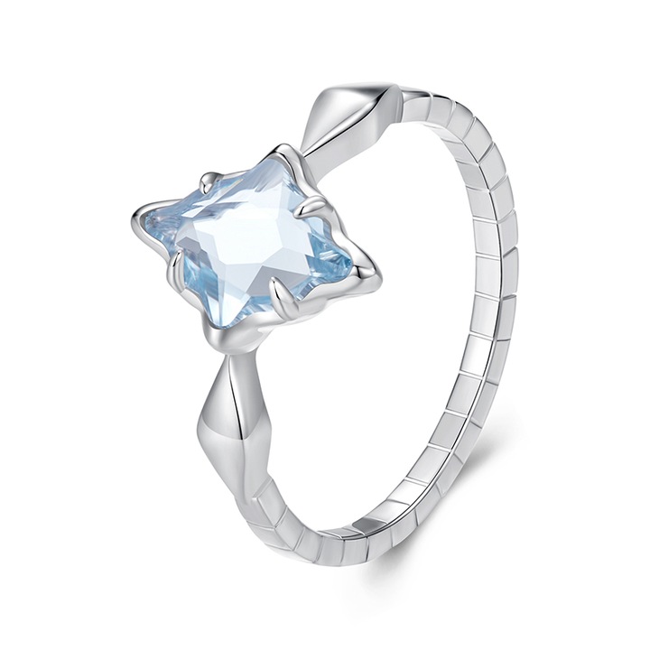 Inel argint sarpe cu cristal albastru, BeSpecial, IZT0321_173