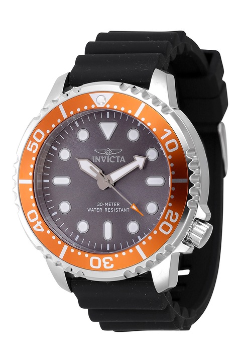 Invicta, Часовник с кожена каишка, Черен