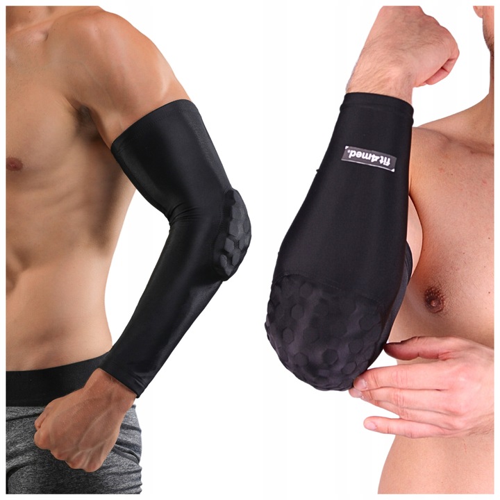 Protectii Pentru Coate, Fit4Med, Ofera Stabilizare A Articulatiei Si Amortizare A Socurilor, Material Respirabil Din Poliester, Ideale Pentru Sport, Confortabile, Marimea S/M, Culoare Negru