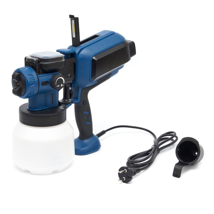 Elektromos festékszóró pisztoly, HBM Machines, 550W, 1500ML, LED-del