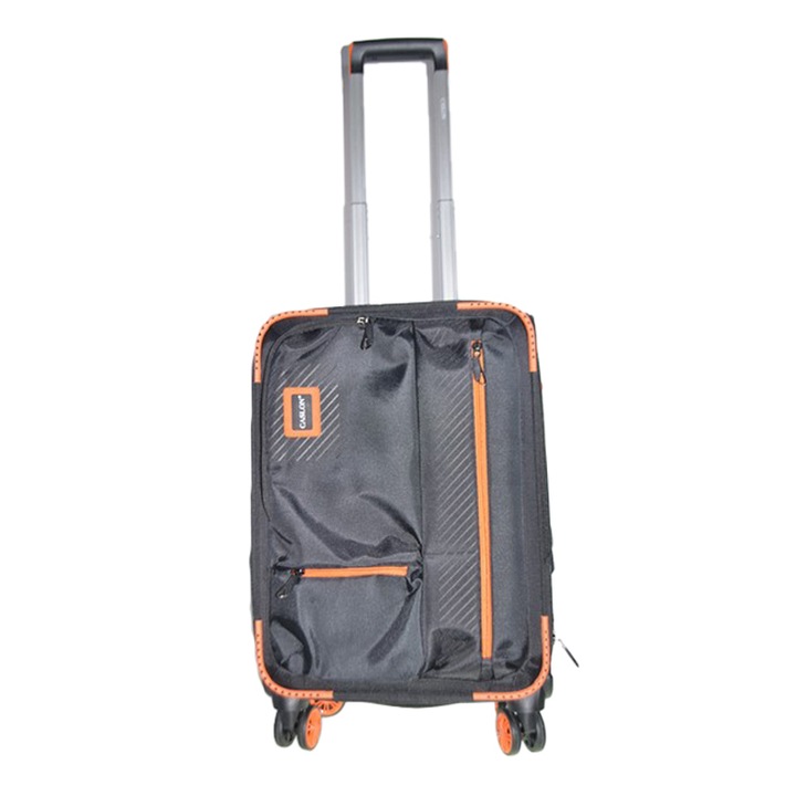 Kocsi 4 kerékkel 360°-ban forgatható, kivehető, 70 x 46 x 30 cm, Textil, Rugalmas és ellenálló, Mini Junior 250225, Fekete