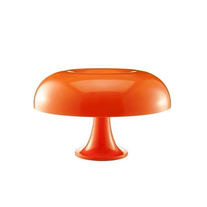 Lampa de masa cu ciuperci, LED, 3 lumini, luminozitate reglabila, USB, creativa, portocalie