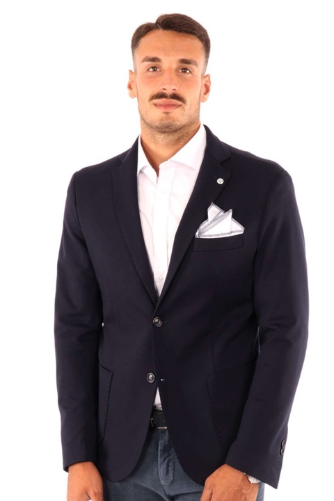 Sacou Barbati, FK874, Slim Fit, Bleumarin, Bleumarin