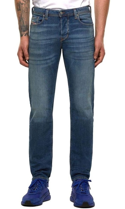 Diesel férfi farmer, egyenes, kék, pamut, S INTL