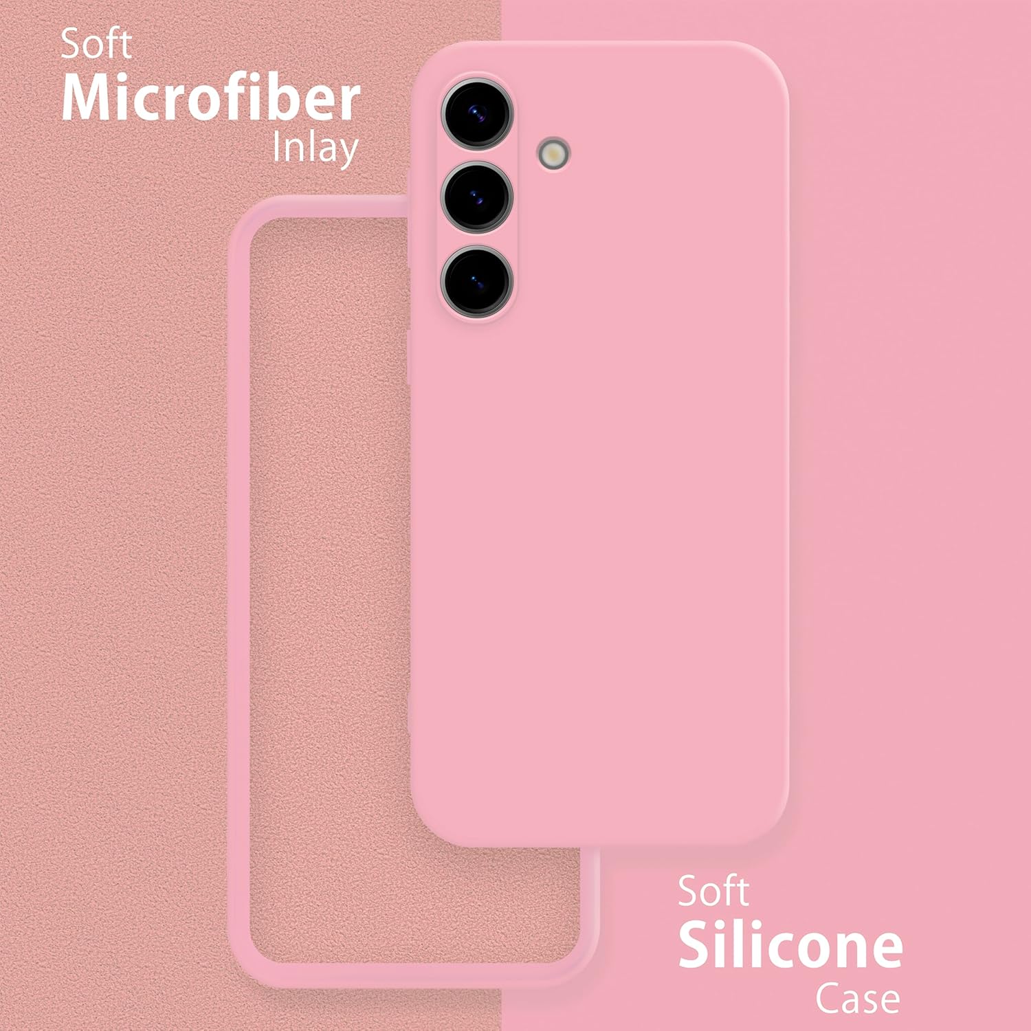 Husa Soft Touch, slim, ALC Mobile, anti soc, compatibila cu Samsung Galaxy S25, Roz Pal Tpu