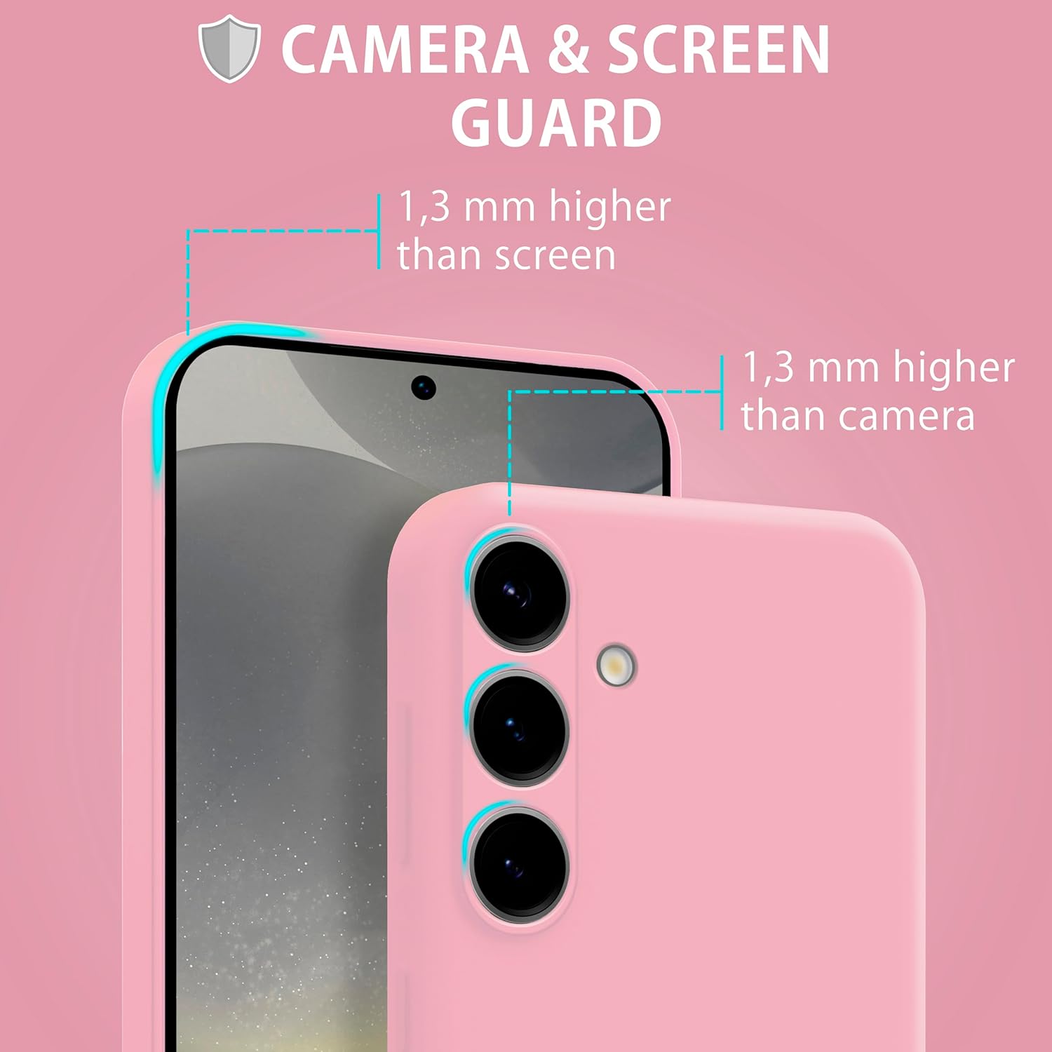 Husa Soft Touch, slim, ALC Mobile, anti soc, compatibila cu Samsung Galaxy S25, Roz Pal Tpu