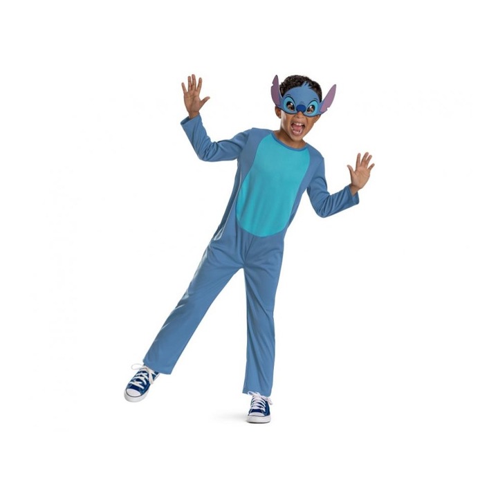 Costum carnaval Stitch Basic pentru copii, marimea M (7-8 ani)
