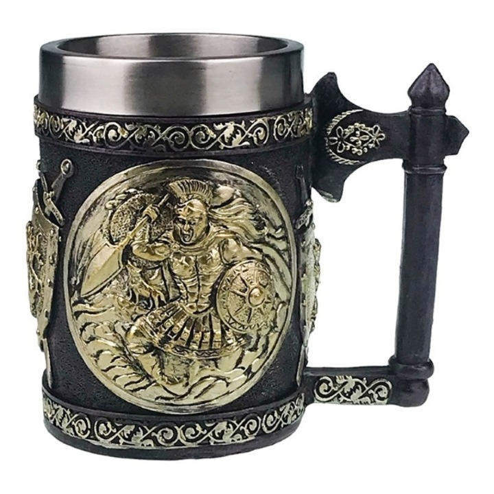 Cana din rasina cu perete dublu din otel inoxidabil 10x14 cm m4