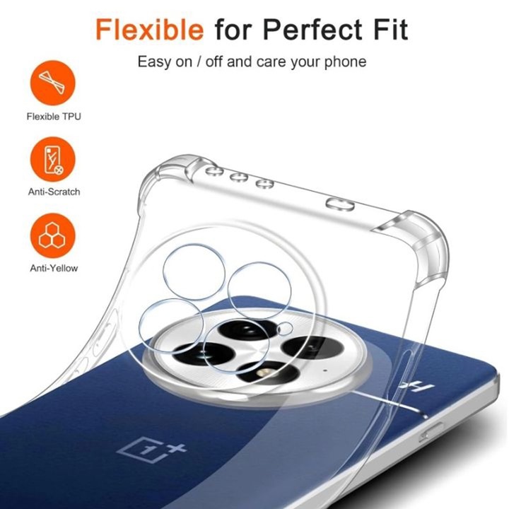 Калъф OnePlus 13R - Удароустойчив прозрачен силикон - Прозрачен