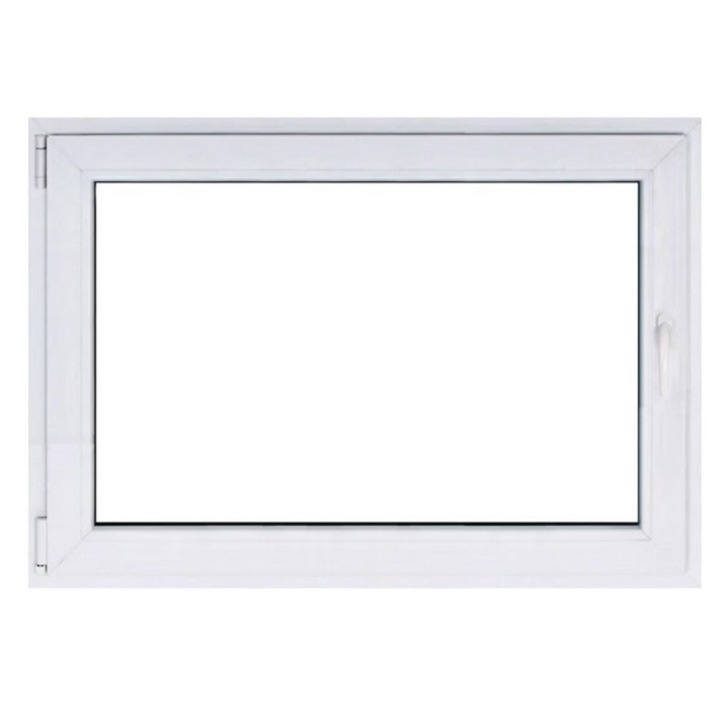 Fereastra PVC, 4 Camere, Alb, Sticla Low-E, Deschidere oscilobatanta, 750x550 mm stanga