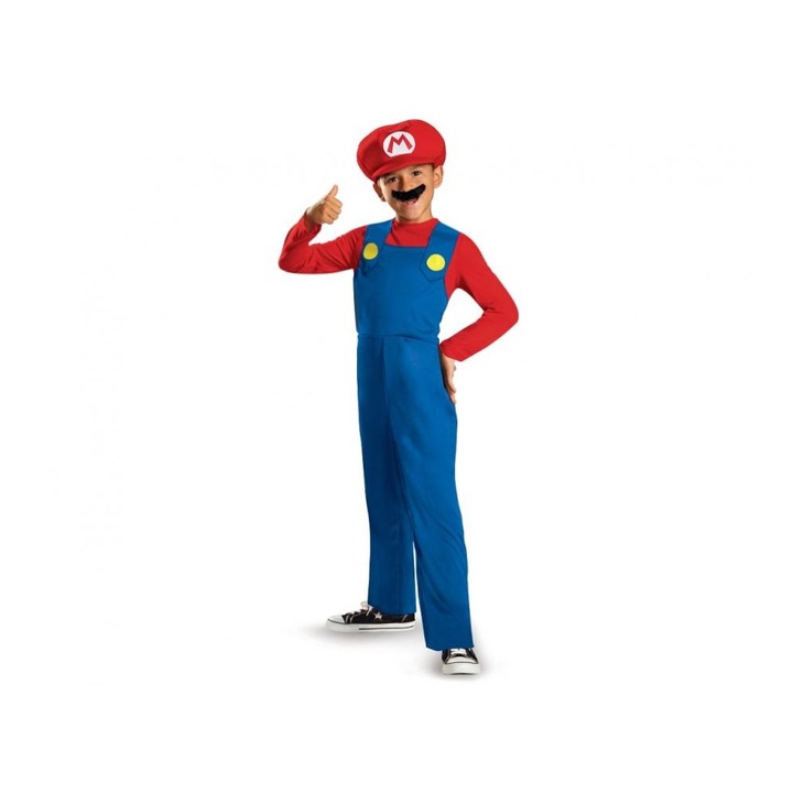 Детски карнавален костюм Mario Classic-Nintendo, размер L 10/12 години