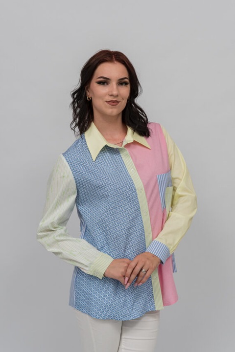 Adela színes ing változatos mintával - EGY MÉRET