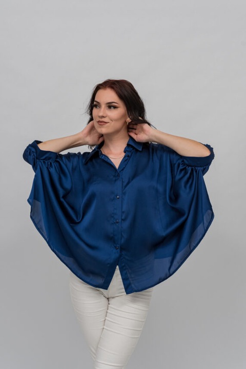 Paloma kék puffos ujjú ing - EGY MÉRET