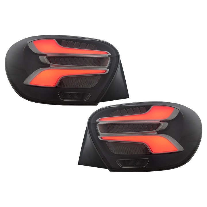 Комплект от 2 LED задни светлини, съвместими с Mercedes A-Class W176 2013-08.2015 Facelift Smoke Design с динамичен сигнал