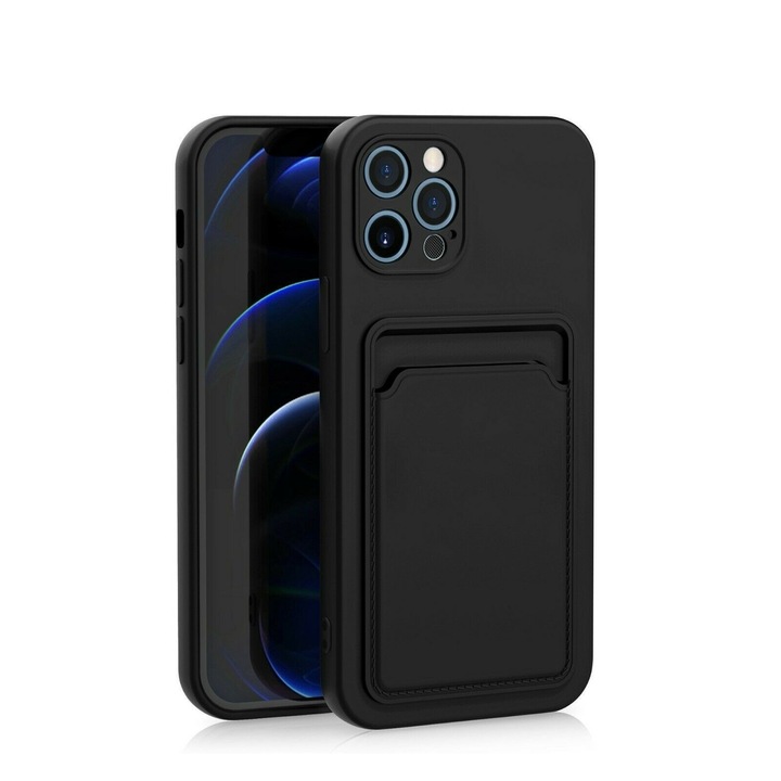 Husa protectie By Fitilomania cu suport card compatibila cu Samsung S20FE Negru