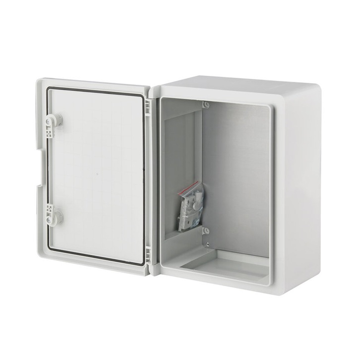 Carcasa standard ABS 250x330x140 cu placa de montare galvanizata (gri) HOROZ