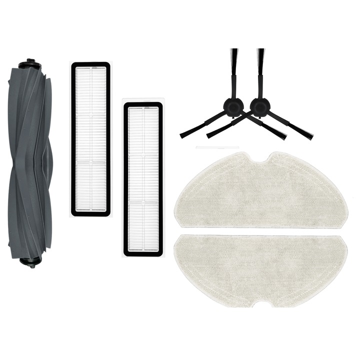 Set accesorii aspirator Mr.Brush pentru Dreame D10S Pro, 1 perie principala, 2 perii laterale, 2 filtre HEPA, 2 mopuri
