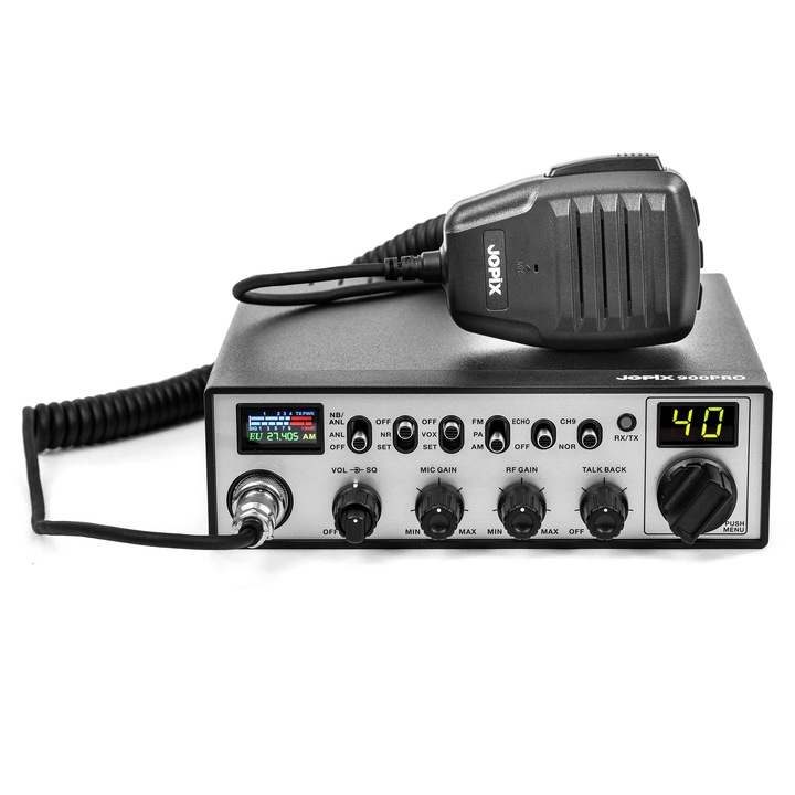 CB радиостанция JOPIX 900PRO 40CH, AM/FM, 4W, ASQ, 12-24V