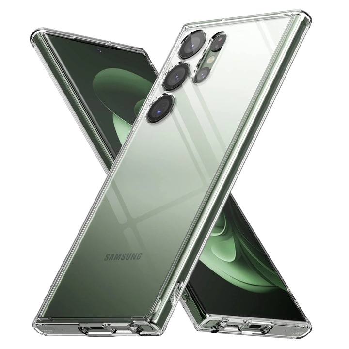 Husa pentru Samsung Galaxy S25 Ultra Daden® Transparent Clear, Protectie Camera, Antisoc, Transparenta