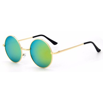Ochelari de soare Nevermore® Rotunzi Retro Lennon reflexii cu Auriu Ochelari de soare Nevermore® Rotunzi Retro Lennon reflexii cu Auriu