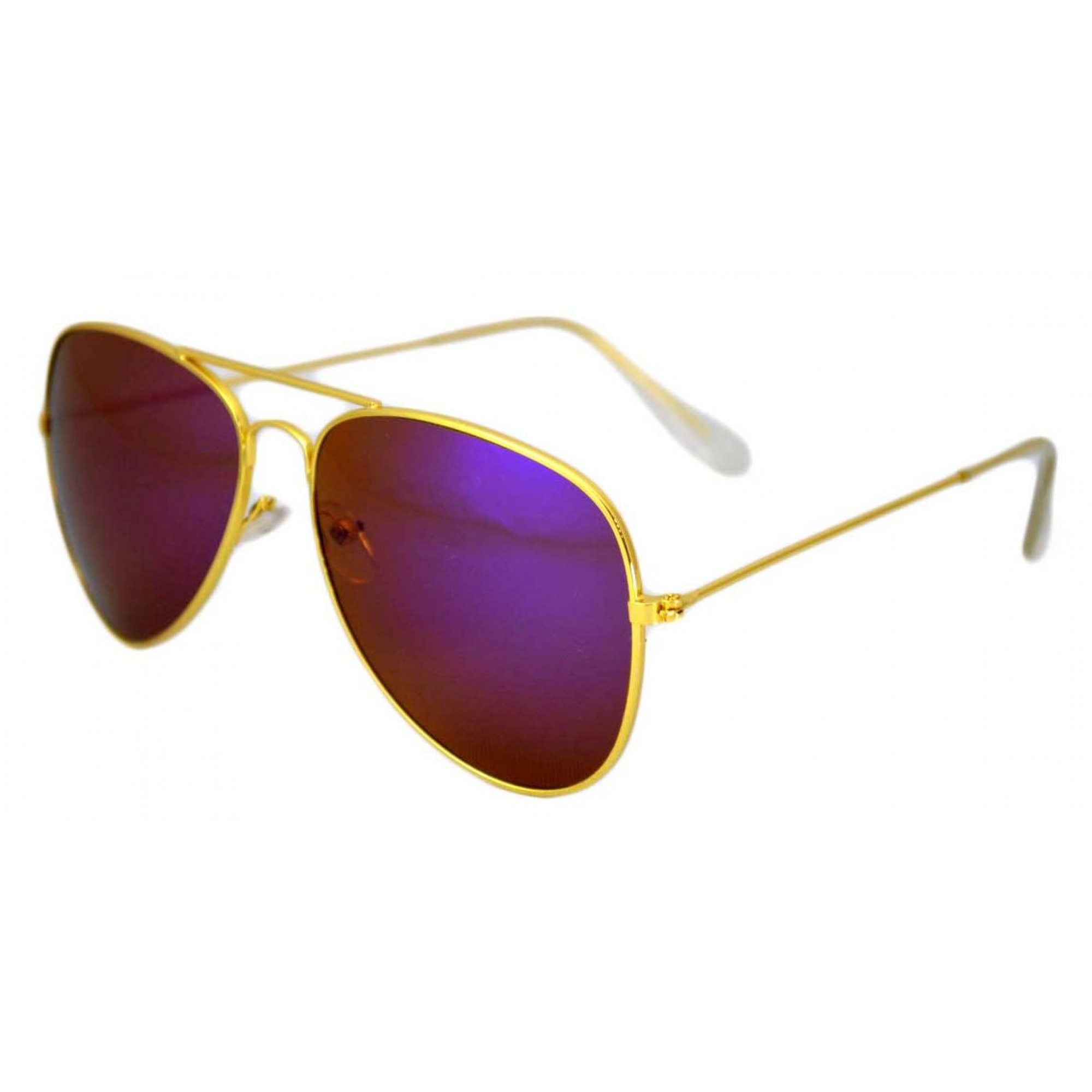 Ochelari de soare Aviator Albastru reflexii - Auriu-