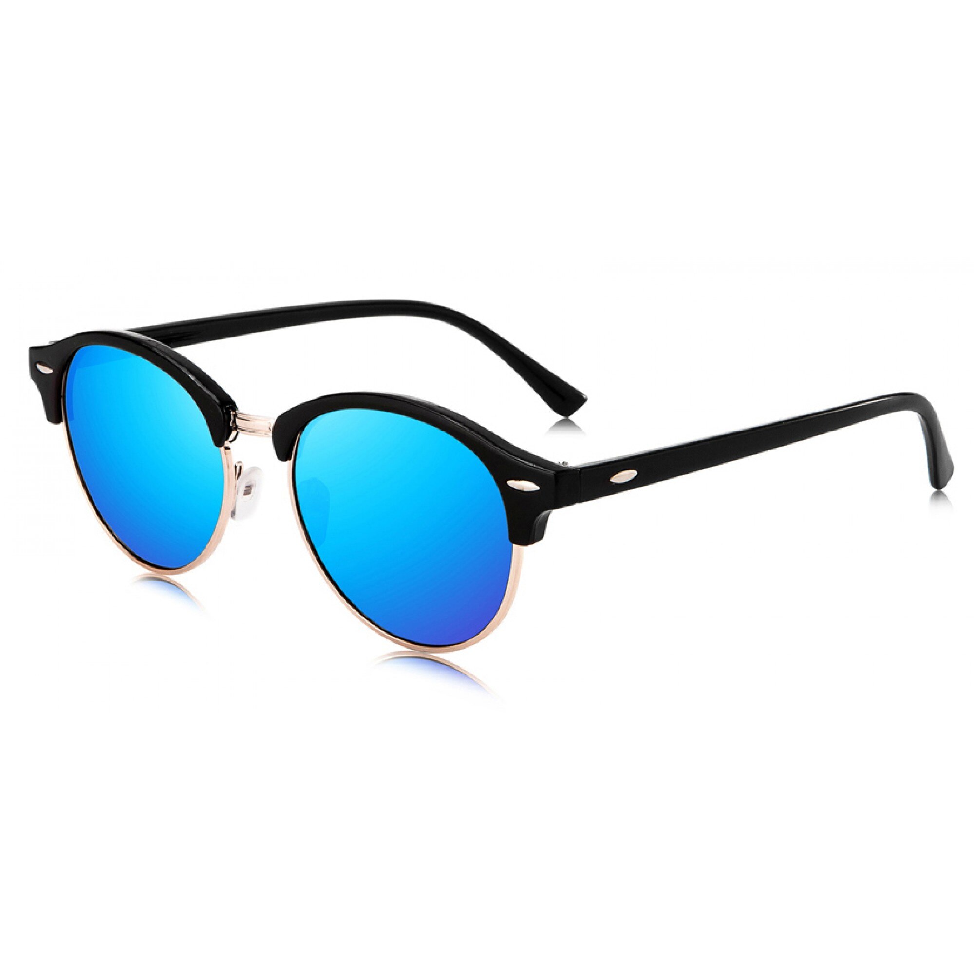Ochelari de soare Clubmaster Retro II Bleumarin cu Auriu