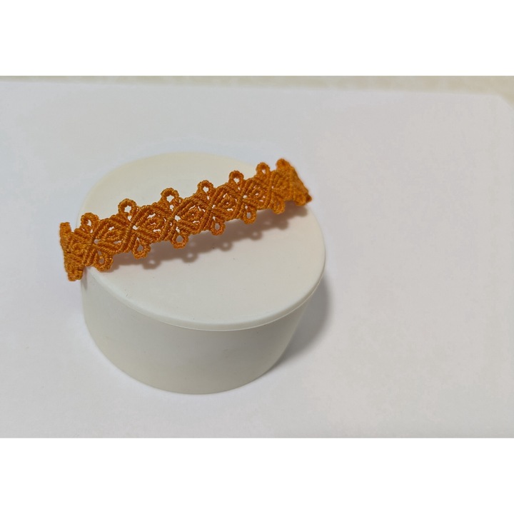 Bratara Lucrata Manual Solene, Marime Reglabila, Portocaliu