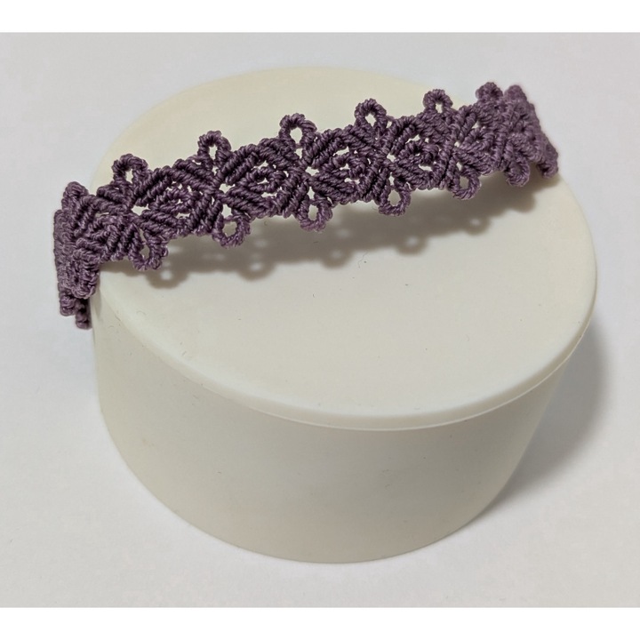 Bratara Lucrata Manual Evadne, Marime Reglabila, Lila