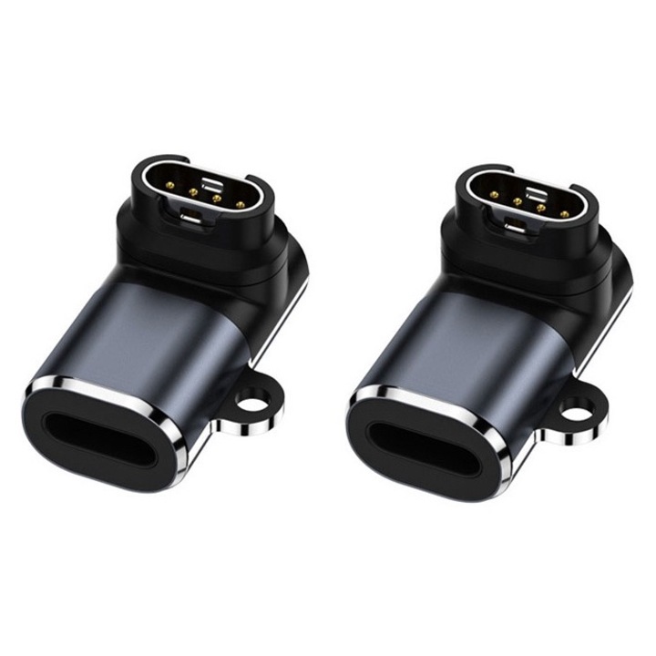 Set 2 adaptor de alimentare, compatibil cu smartwatch Garmin Fenix 7/7S/7X/6S/6/6X/5S/5/5X, Forerunner 955 965 45 45S 245, Interfata Apple