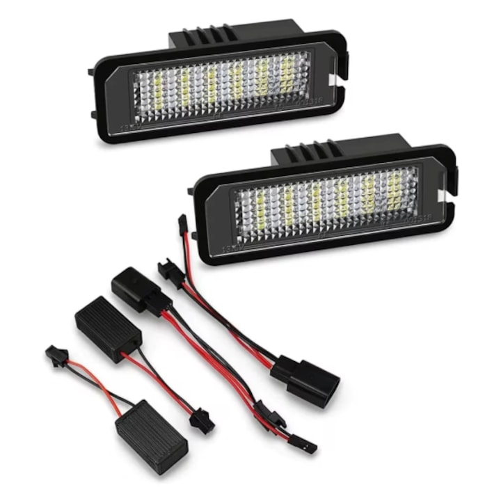 Set Lampi Numar LED Canbus fara eroare VW Golf 4 / 5 / 6 / 7, EOS, Passat B6 / B7, Passat CC, Polo, Lupo, BZRSH