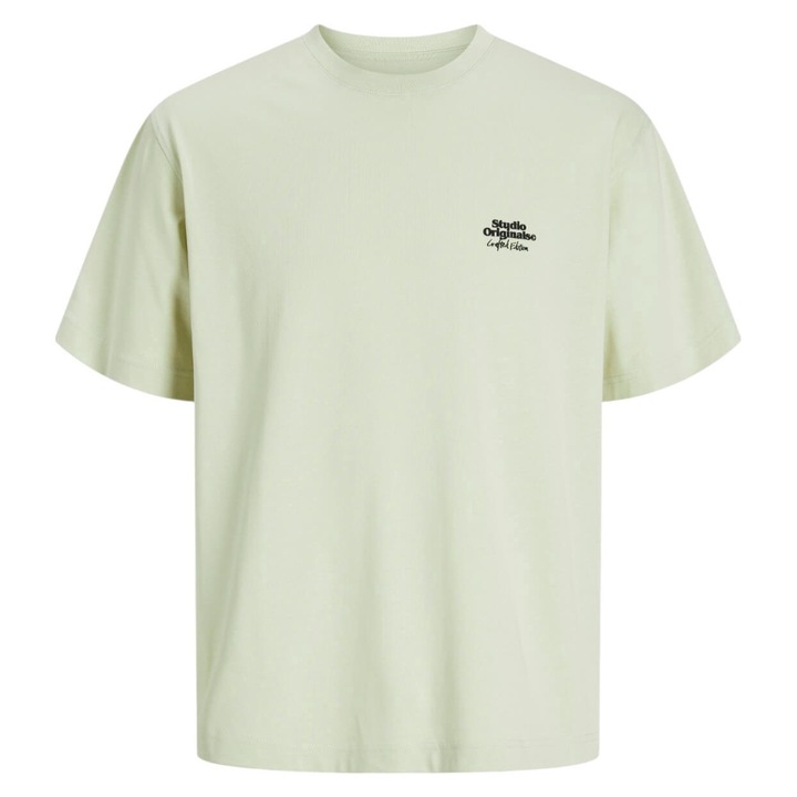 Tricou JACK &JONES Paros Abstract Backprint 40915, Verde deschis