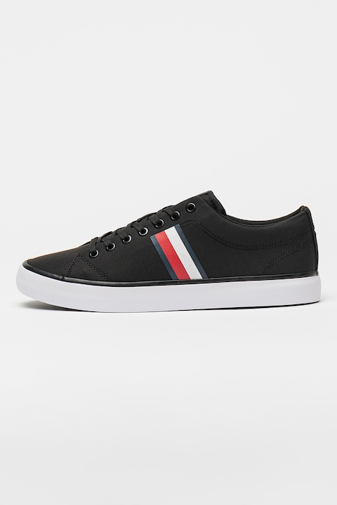 Tommy Hilfiger, Tenisi cu detaliu logo, Rosu/Alb/Negru