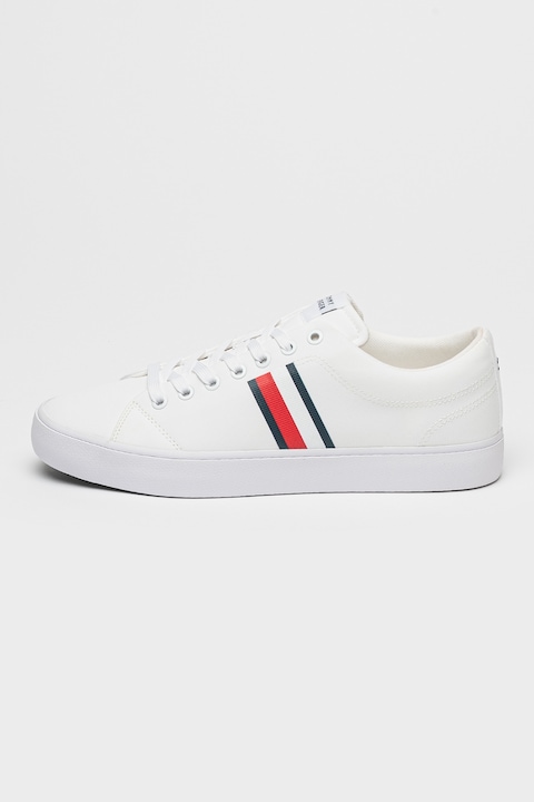 Tommy Hilfiger, Tenisi cu detaliu logo, Rosu/Alb optic/Bleumarin
