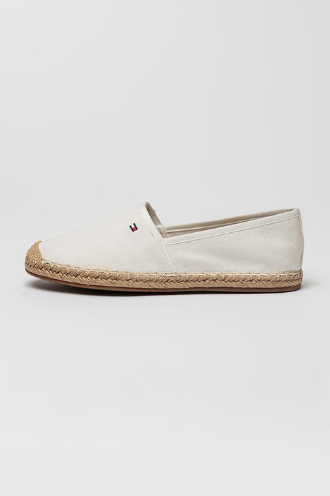 Tommy Hilfiger, Еспадрили с лого, Мръснобял, 38