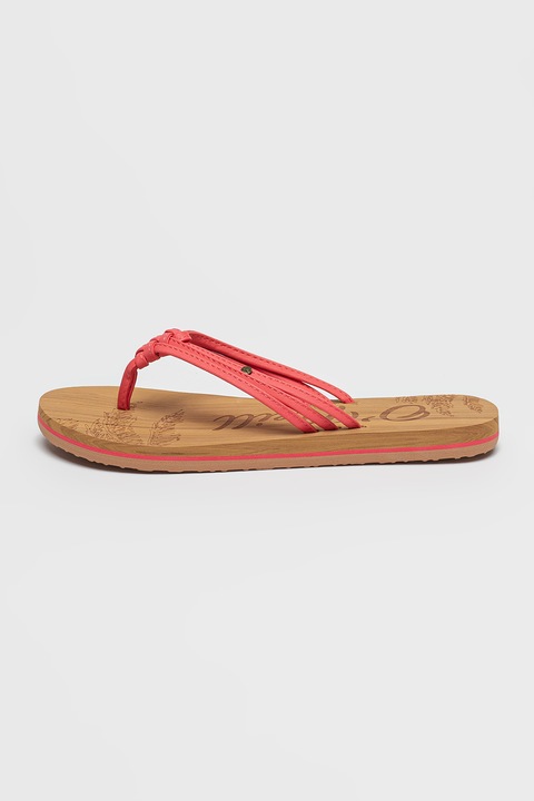O'Neill, Papuci flip-flop cu logo Ditsy, Maro, Fucsia, 41