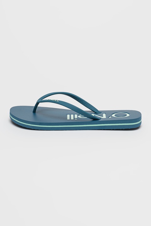 O'Neill, Papuci flip-flop cu logo Profile, Albastru inchis, Verde menta, 39
