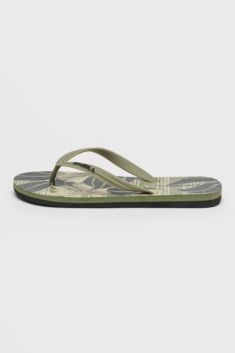 O'Neill, Papuci flip-flop cu logo Profile, Verde, Negru, 42