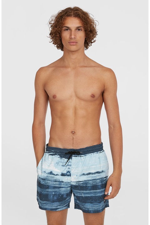 O'Neill, Pantaloni scurti de baie cu snur, Albastru pastel, Albastru inchis, Alb optic, M