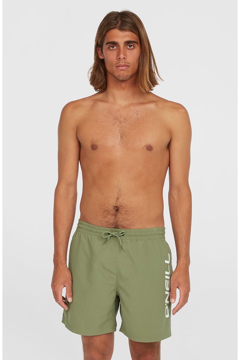 O'Neill, Pantaloni scurti de baie cu snur Cali, Verde pal, Alb optic, M