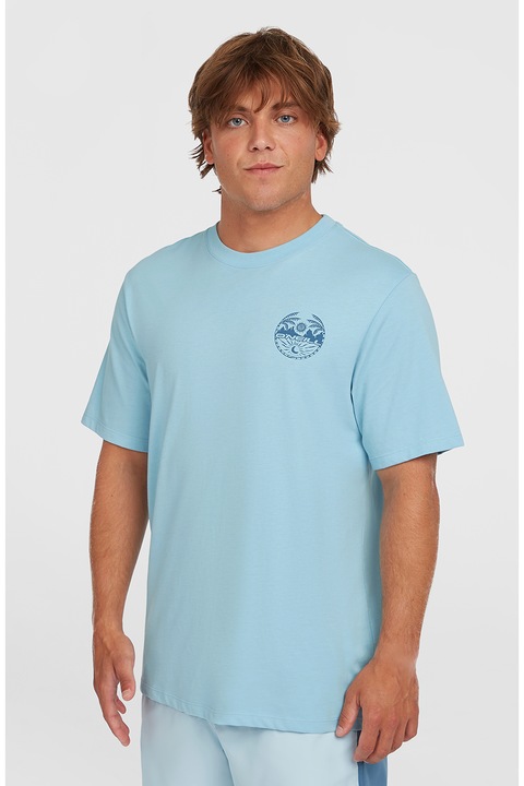 O'Neill, Tricou regular fit cu imprimeu, Albastru pastel, Albastru lavanda, L