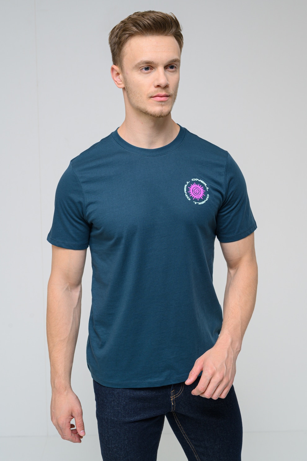 O'Neill, Tricou cu decolteu rotund, Albastru petrol, XL