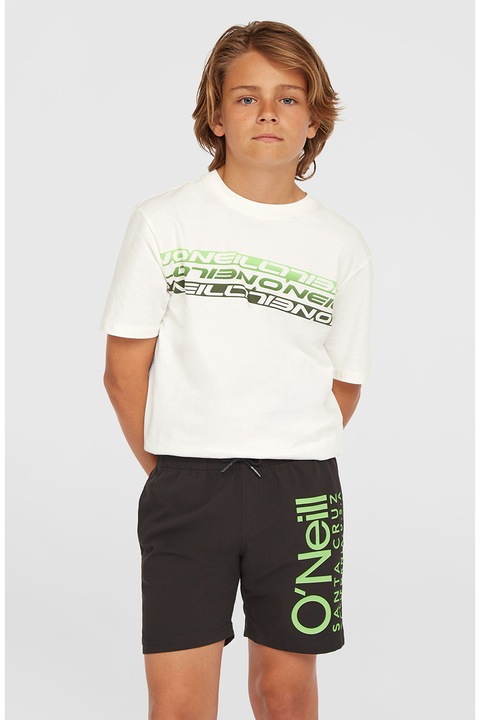 O'Neill, Pantaloni scurti de baie cu snur, Negru/Verde pal